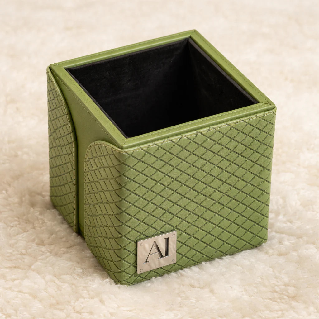 Comfy Homes The Sovereign Collection: Classic Single-Slot Vegan Leather Pen Cup