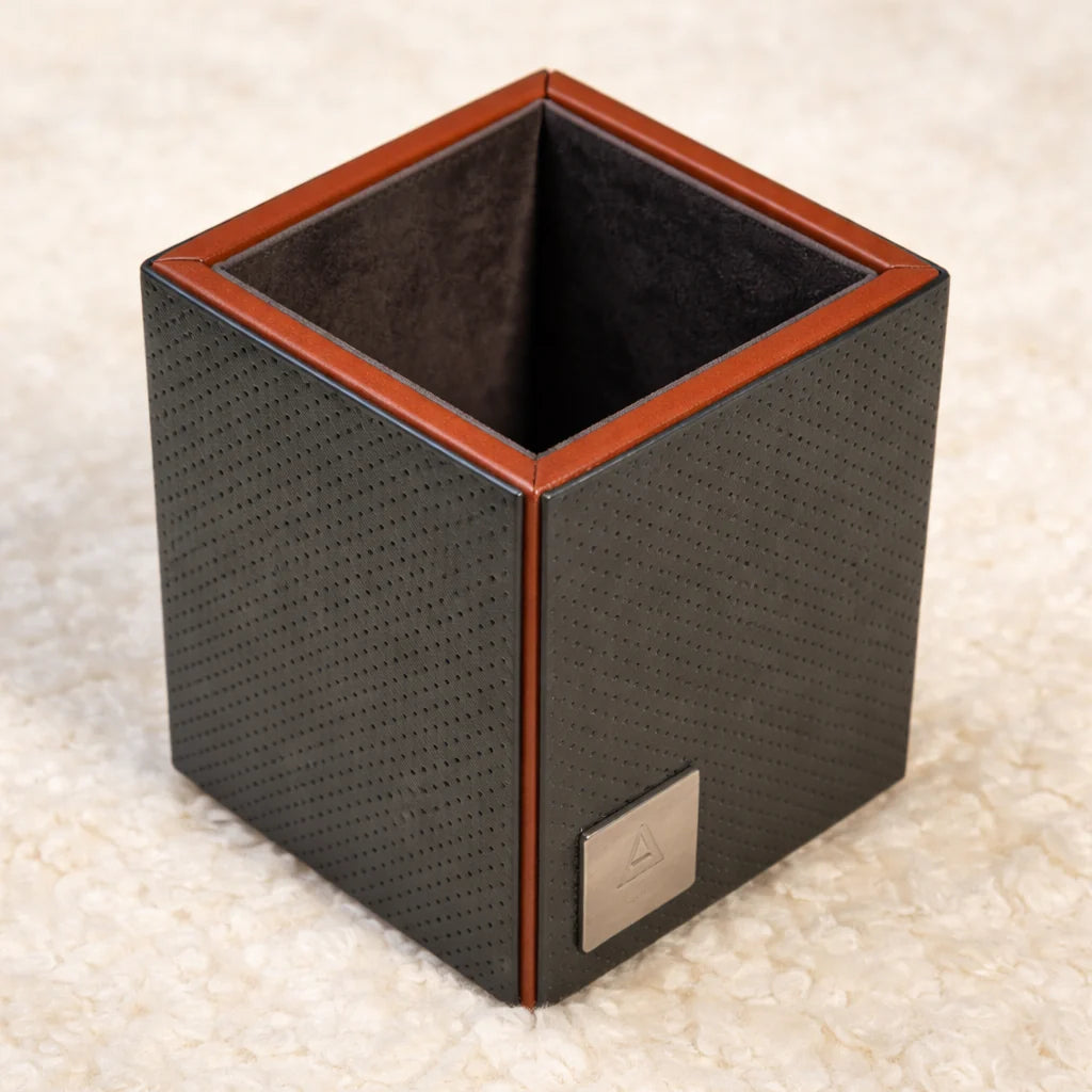 Comfy Homes The Sovereign Collection: Classic Single-Slot Vegan Leather Pen Cup