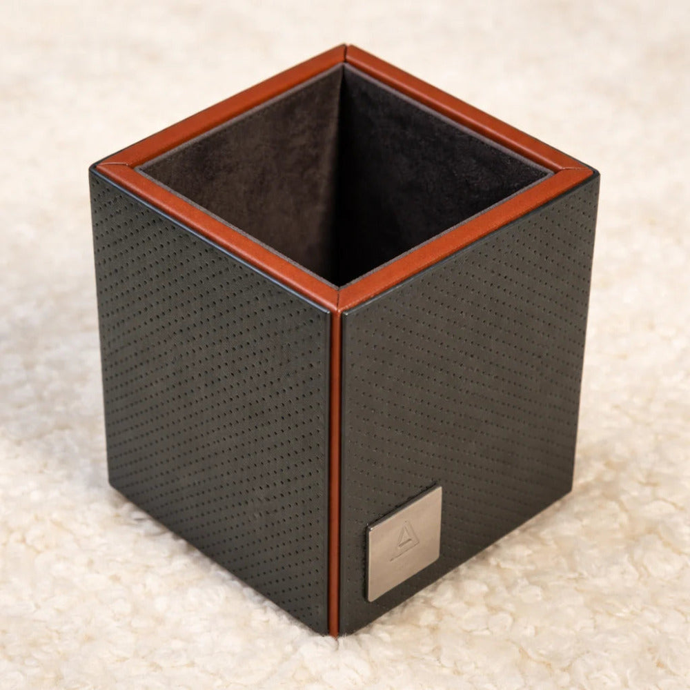 Comfy Homes The Sovereign Collection Classic Single Slot Vegan Leather Pen Cup