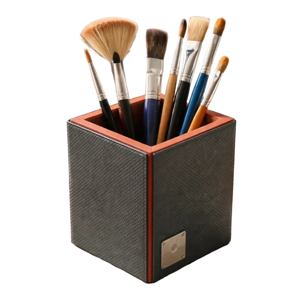Comfy Homes The Sovereign Collection Classic Single Slot Vegan Leather Pen Cup