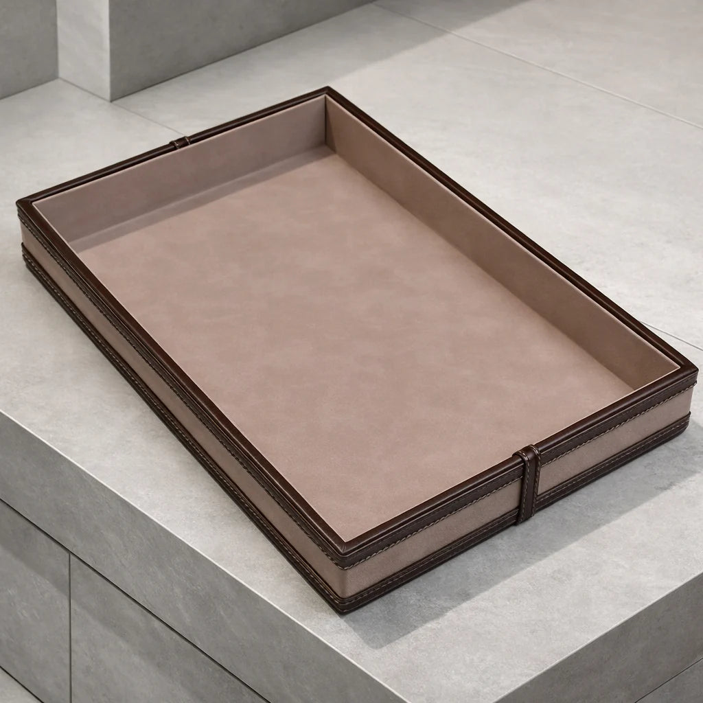 Comfy Homes The Infinite Use Tray: Premium Handcrafted Vegan Leather Organizer