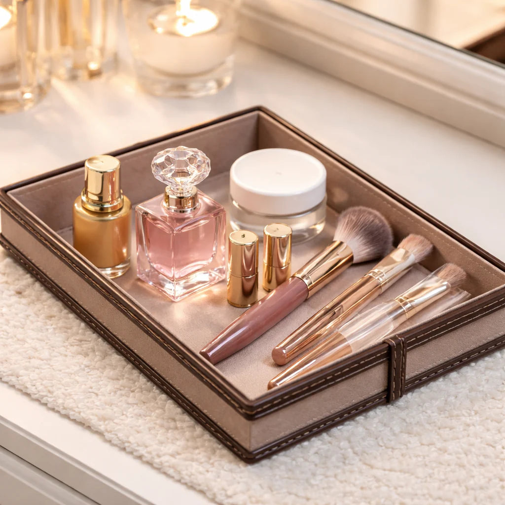Comfy Homes The Infinite Use Tray: Premium Handcrafted Vegan Leather Organizer