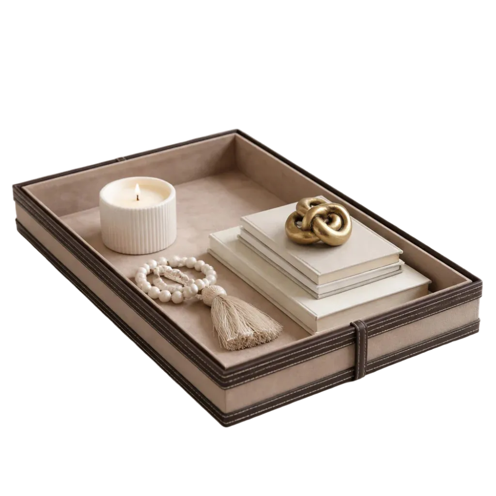 Comfy Homes The Infinite Use Tray Premium Handcrafted Vegan Leather Organizer