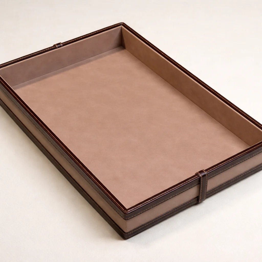Comfy Homes The Infinite Use Tray: Premium Handcrafted Vegan Leather Organizer