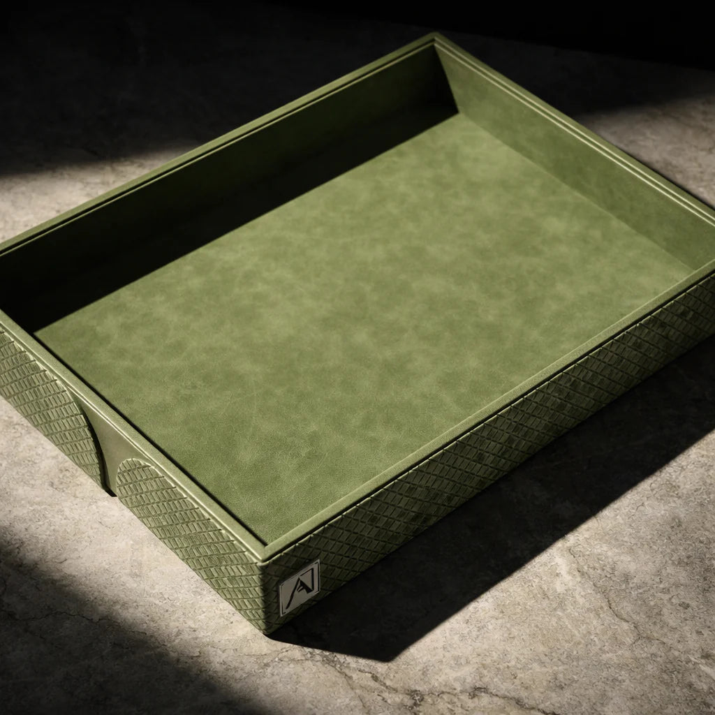 Comfy Homes The Infinite Use Tray: Premium Handcrafted Vegan Leather Organizer