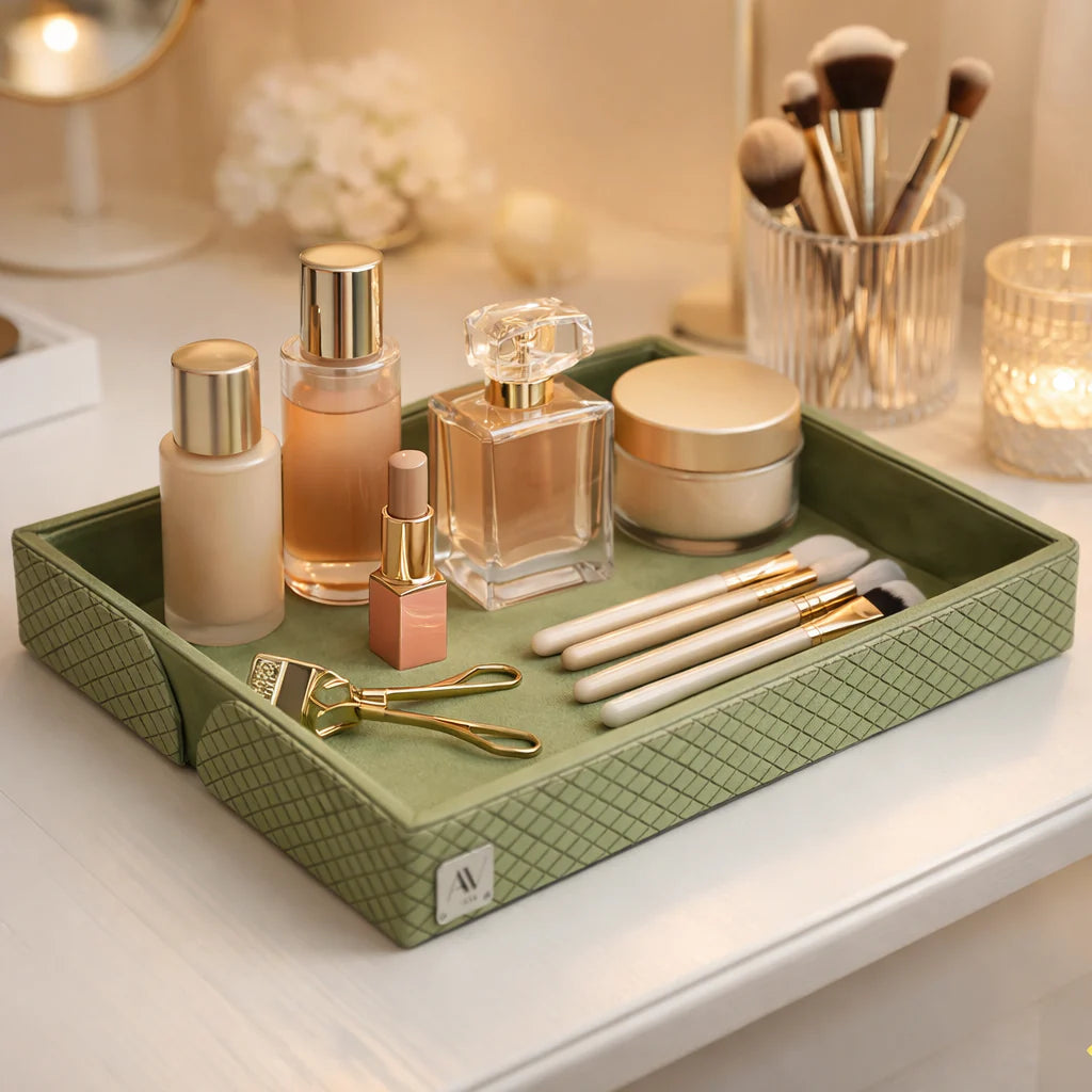 Comfy Homes The Infinite Use Tray: Premium Handcrafted Vegan Leather Organizer