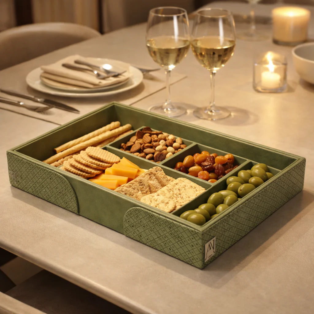 Comfy Homes The Infinite Use Tray: Premium Handcrafted Vegan Leather Organizer