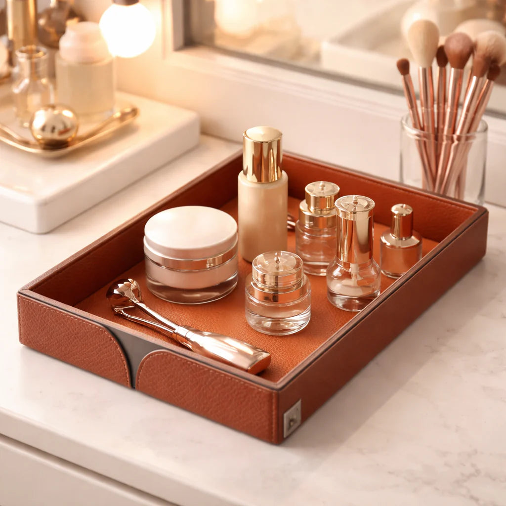 Comfy Homes The Infinite Use Tray: Premium Handcrafted Vegan Leather Organizer