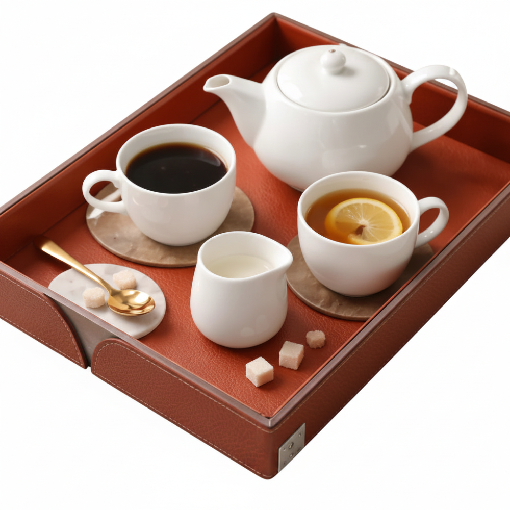 Comfy Homes The Infinite Use Tray Premium Handcrafted Vegan Leather Organizer