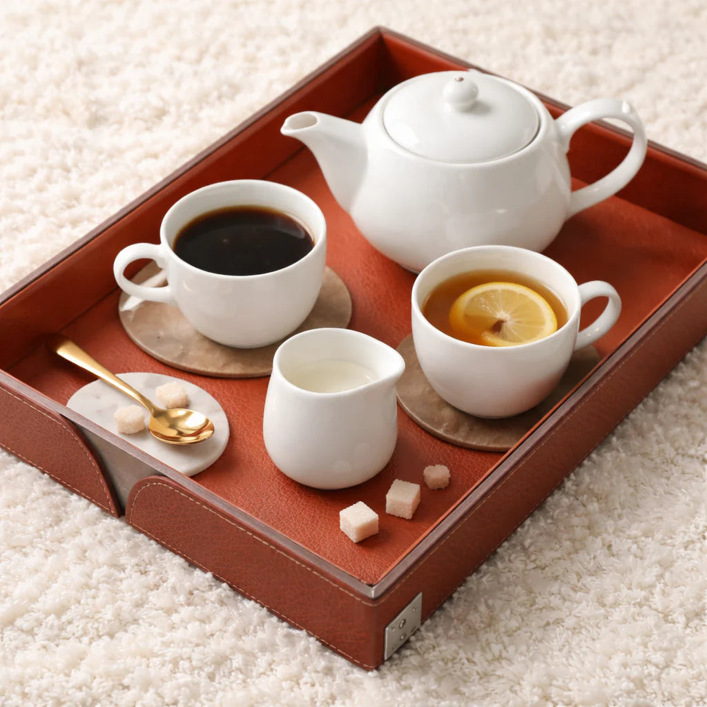 Comfy Homes The Infinite Use Tray: Premium Handcrafted Vegan Leather Organizer