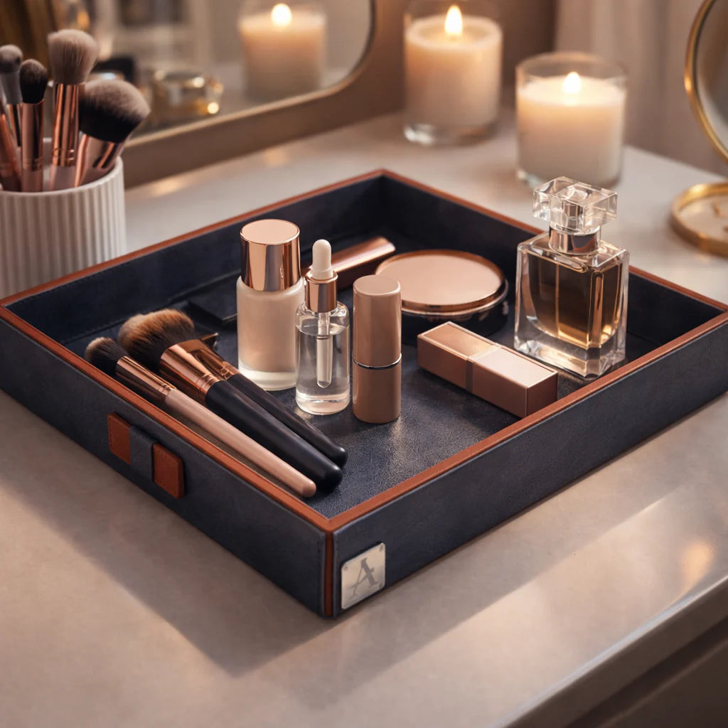 Comfy Homes The Infinite Use Tray: Premium Handcrafted Vegan Leather Organizer