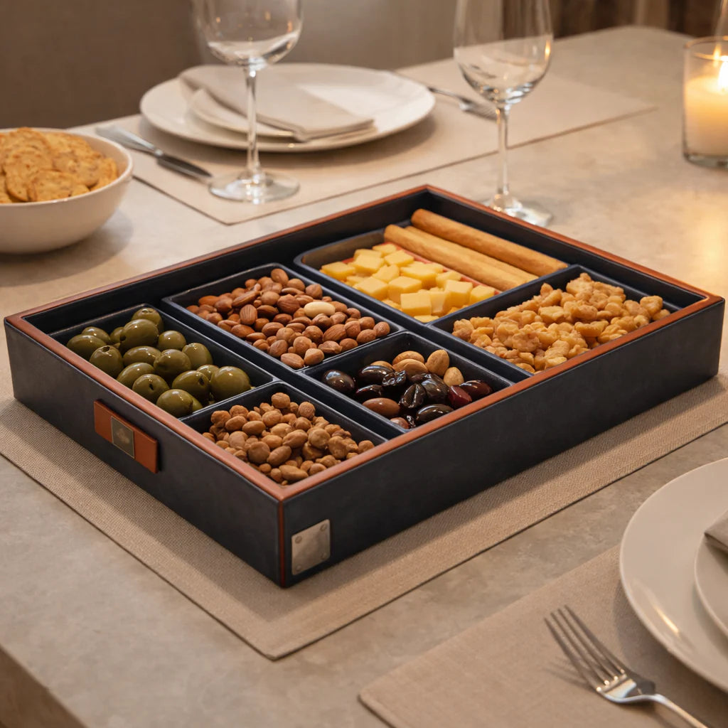 Comfy Homes The Infinite Use Tray: Premium Handcrafted Vegan Leather Organizer