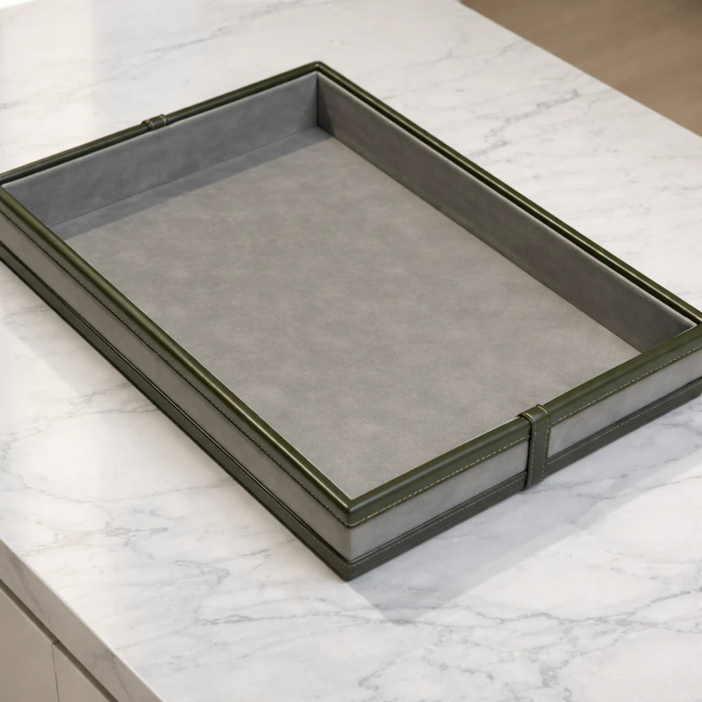 Comfy Homes The Infinite Use Tray: Premium Handcrafted Vegan Leather Organizer
