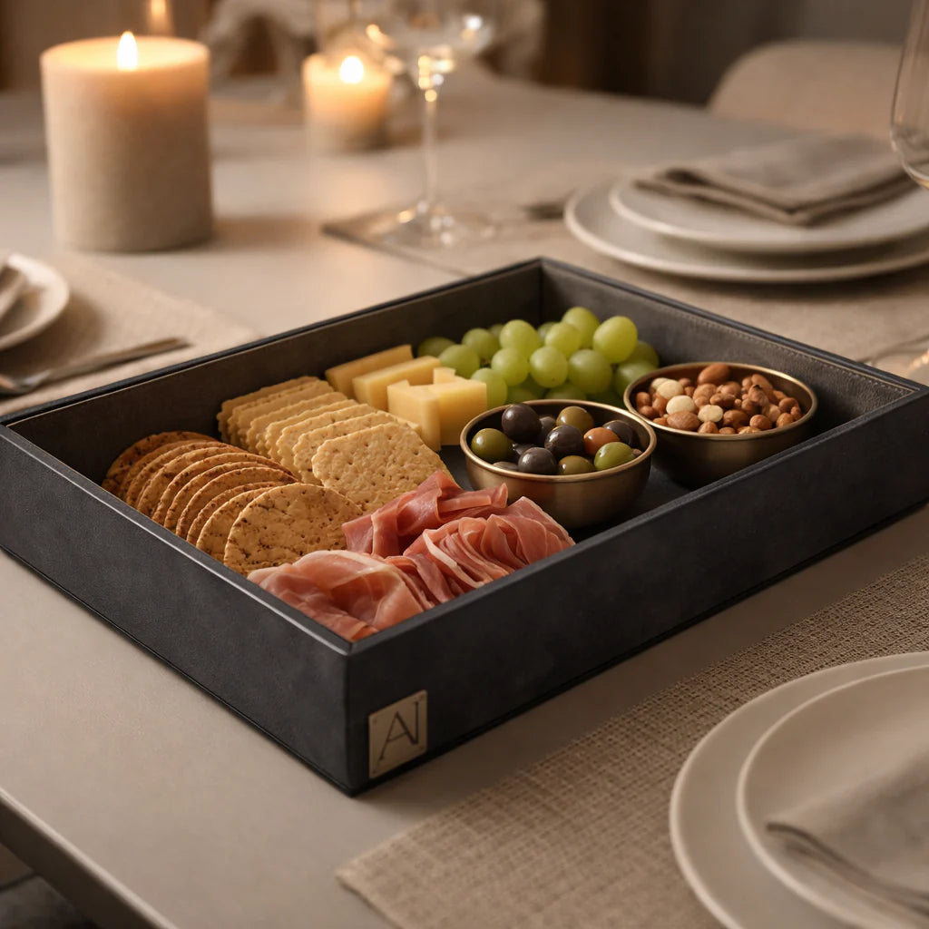 Comfy Homes The Infinite Use Tray: Premium Handcrafted Vegan Leather Organizer