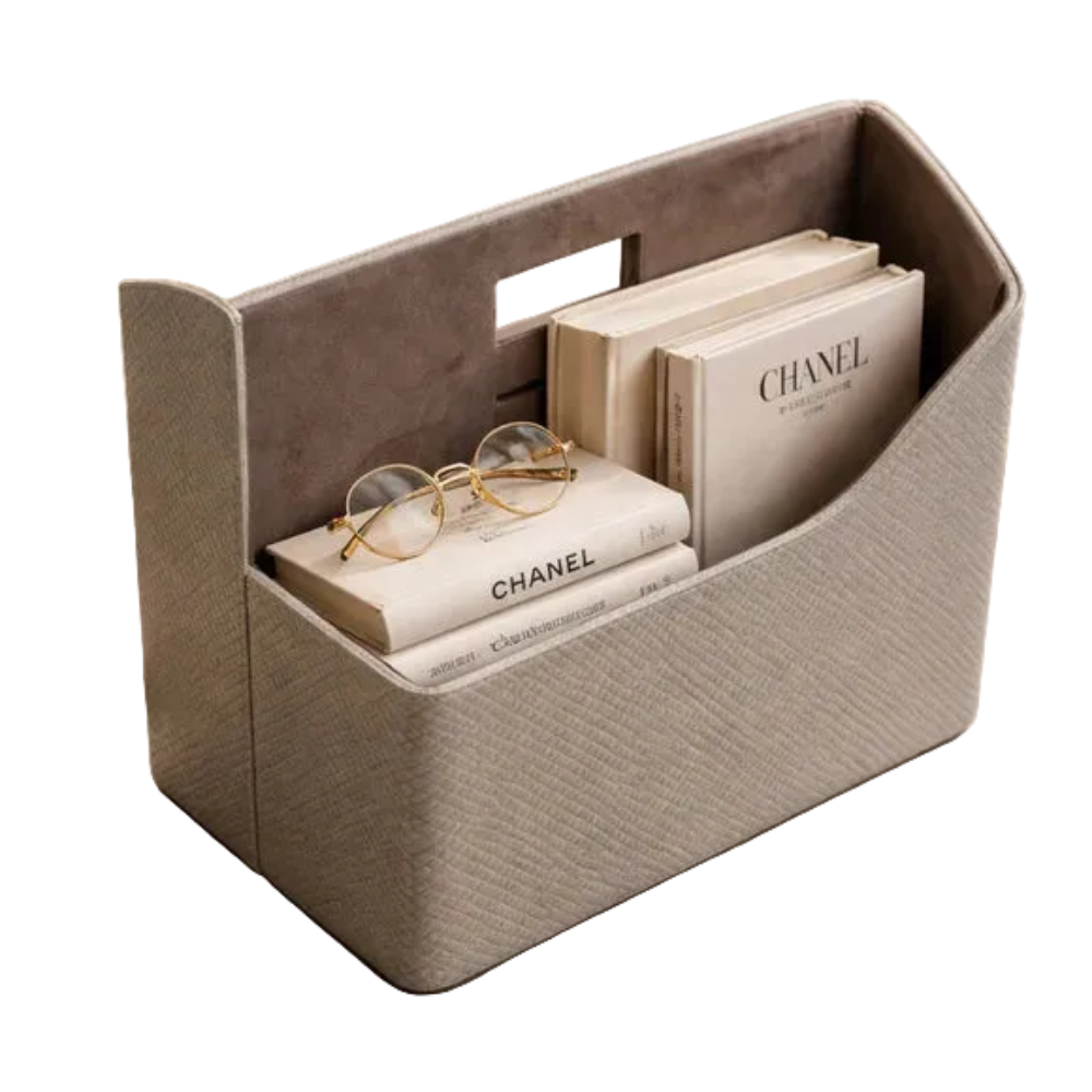 Comfy Homes The Executive Desktop Library: Handcrafted Vegan Leather Book & File Organizer