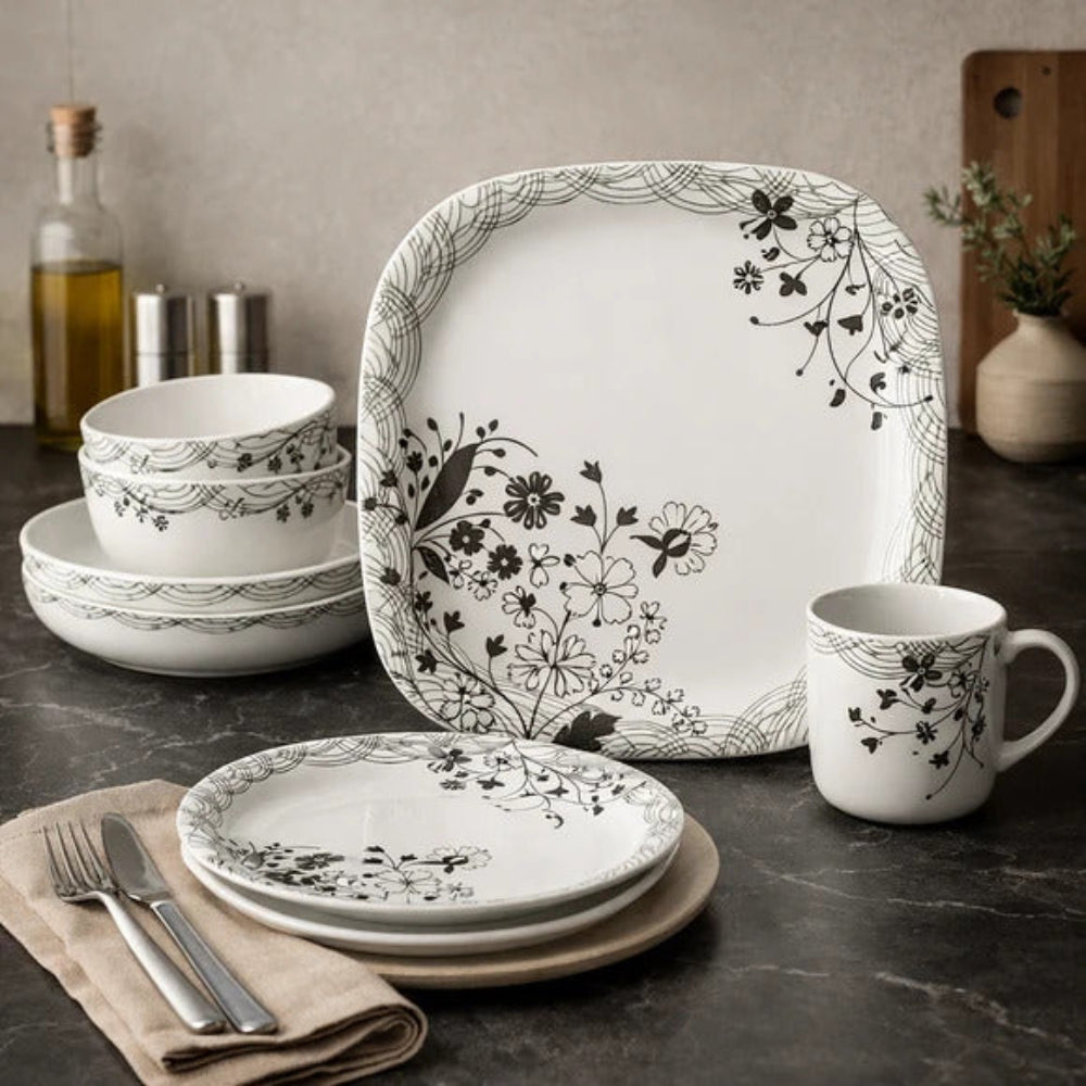 Comfy Homes 40 Pcs Melamine Dinner Set