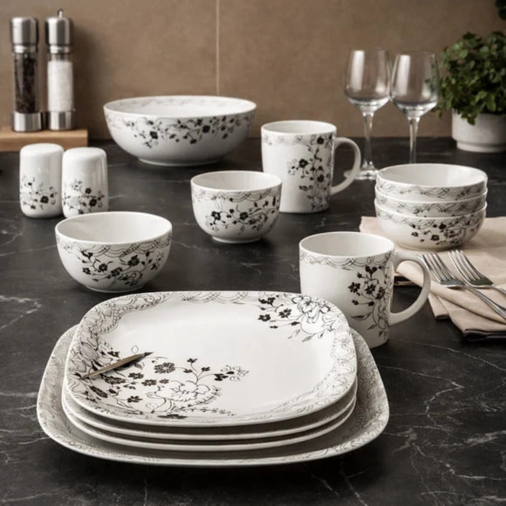 Comfy Homes 40 Pcs Melamine Dinner Set