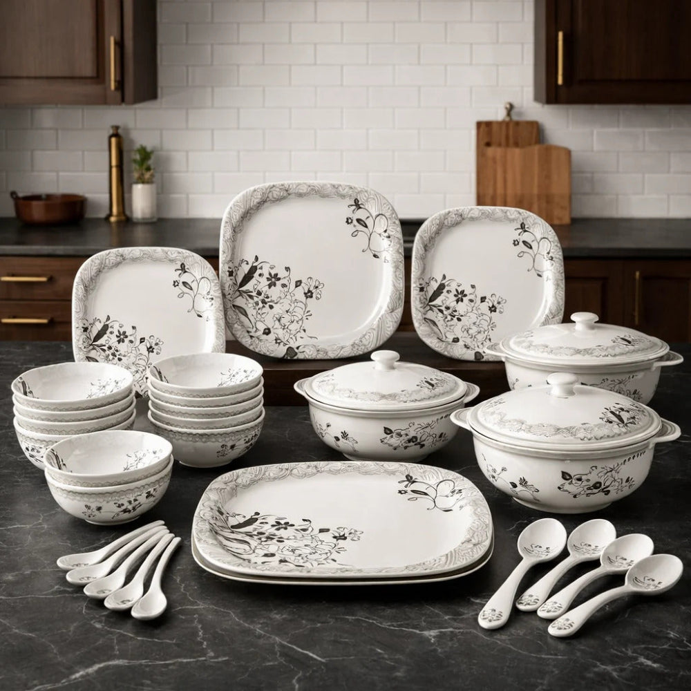 Comfy Homes 40 Pcs Melamine Dinner Set