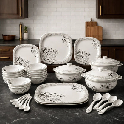 Comfy Homes 40 Pcs Melamine Dinner Set