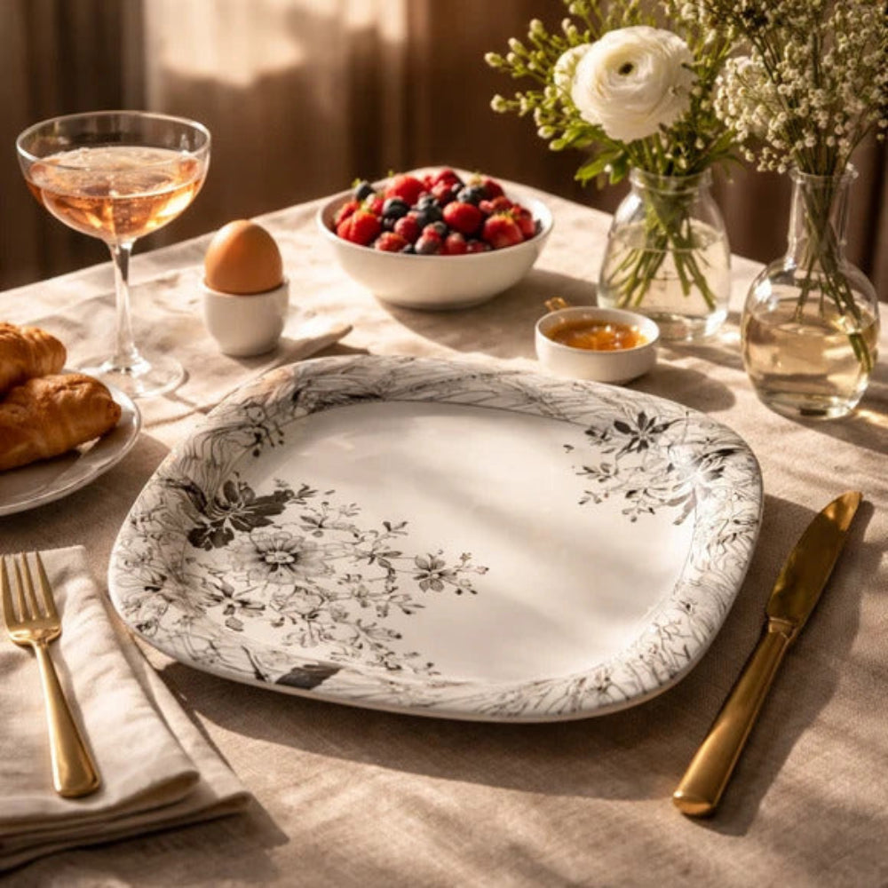 Comfy Homes 40 Pcs Melamine Dinner Set