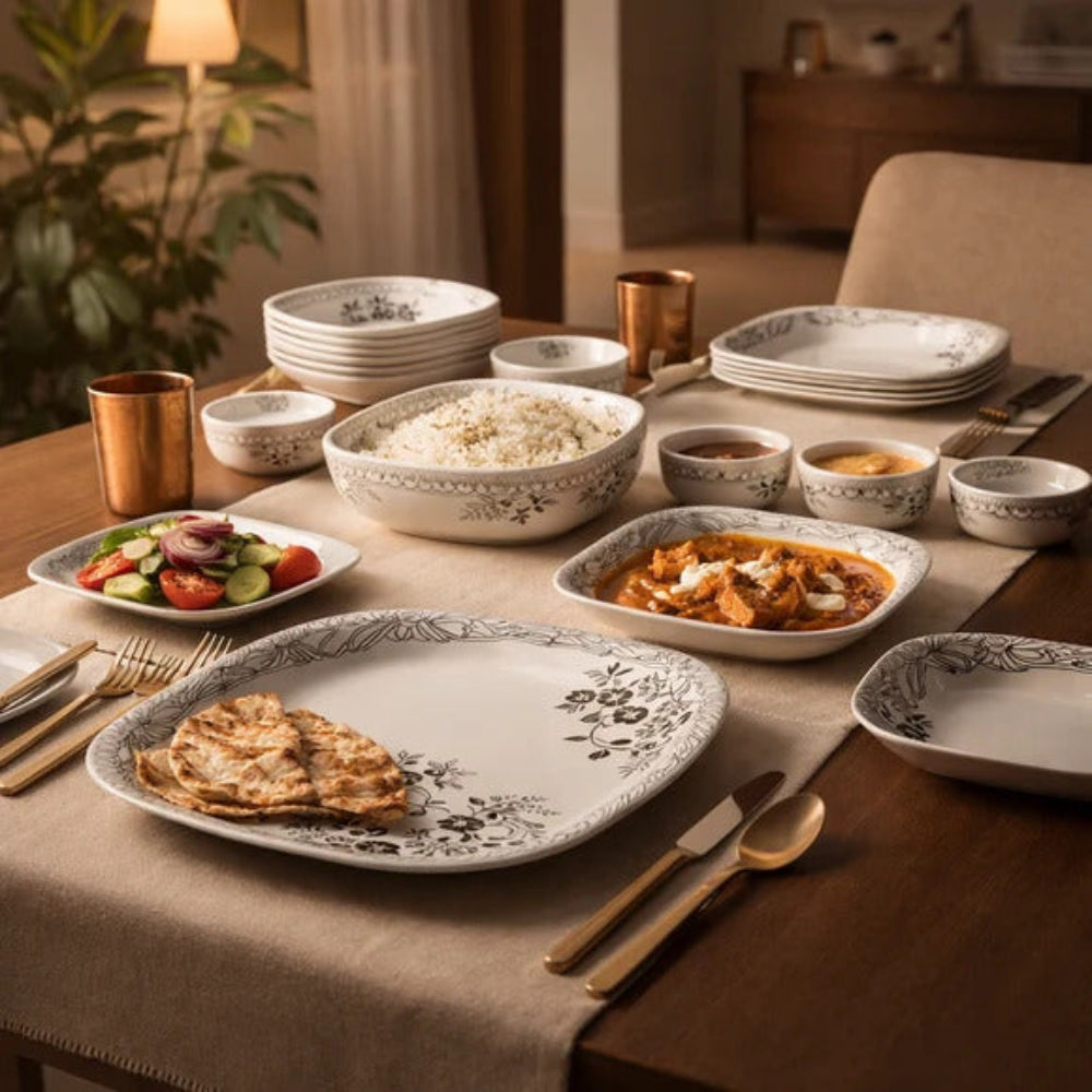 Comfy Homes 40 Pcs Melamine Dinner Set