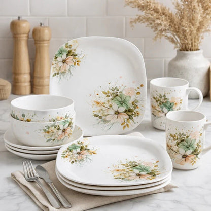 Comfy Homes 40 Pcs Melamine Dinner Set