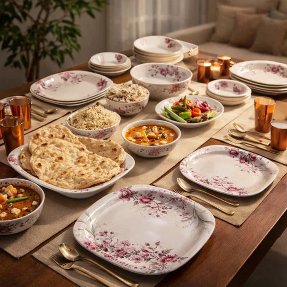 Comfy Homes 40 Pcs Melamine Dinner Set