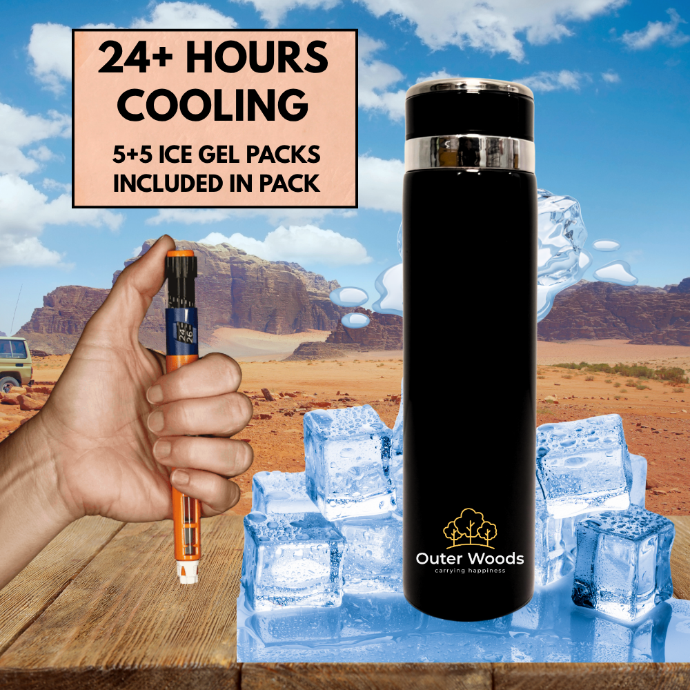 Outer Woods Insulin Cooler Bottle Case - Large (1000ml)