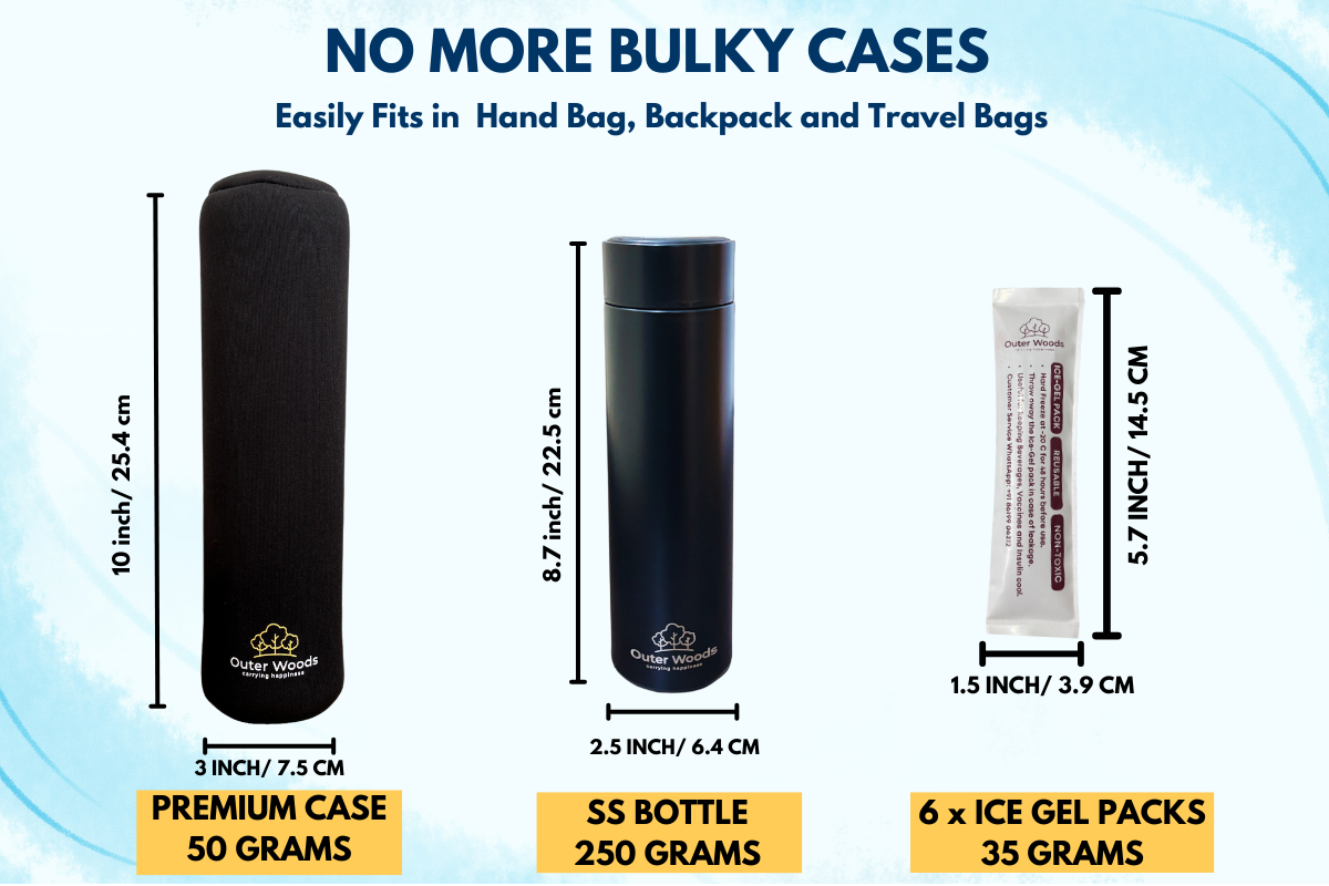 Outer Woods Insulin Cooler Bottle Case - Small (450ml)