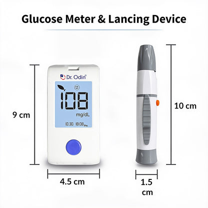 Dr. Odin Blood Glucose Monitoring GOD Meter Kit (25 strips)