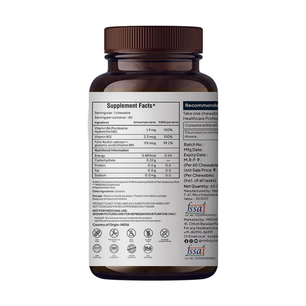 Miduty Vitamin B12 Supplement