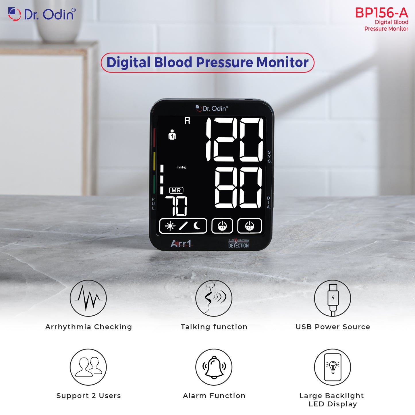 Dr. Odin BP156 Digital Blood Pressure Monitor