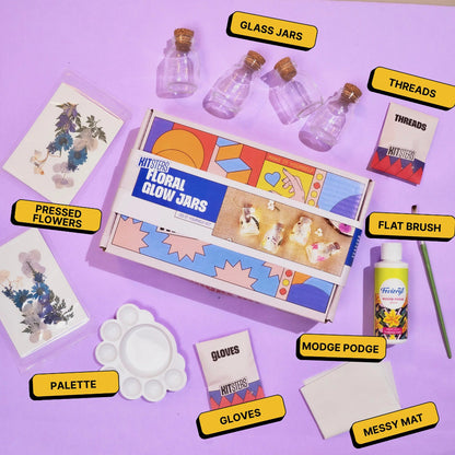 Kitsters DIY Floral Glow Jar Kit