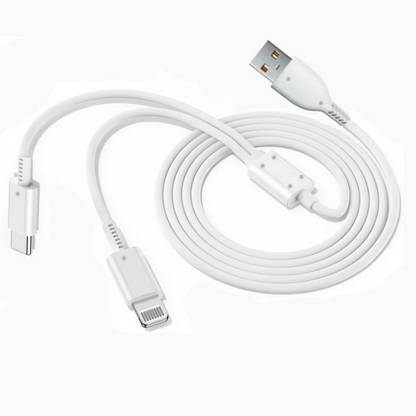 LA' FORTE 2 in 1 PVC Soft charging cable