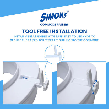 Simon's - Heavy-Duty Commode Seat Raiser