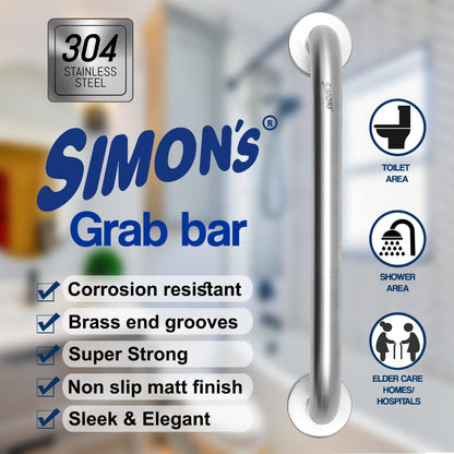Simon's Heavy Duty Stainless Steel Grab Bar (304 SS)