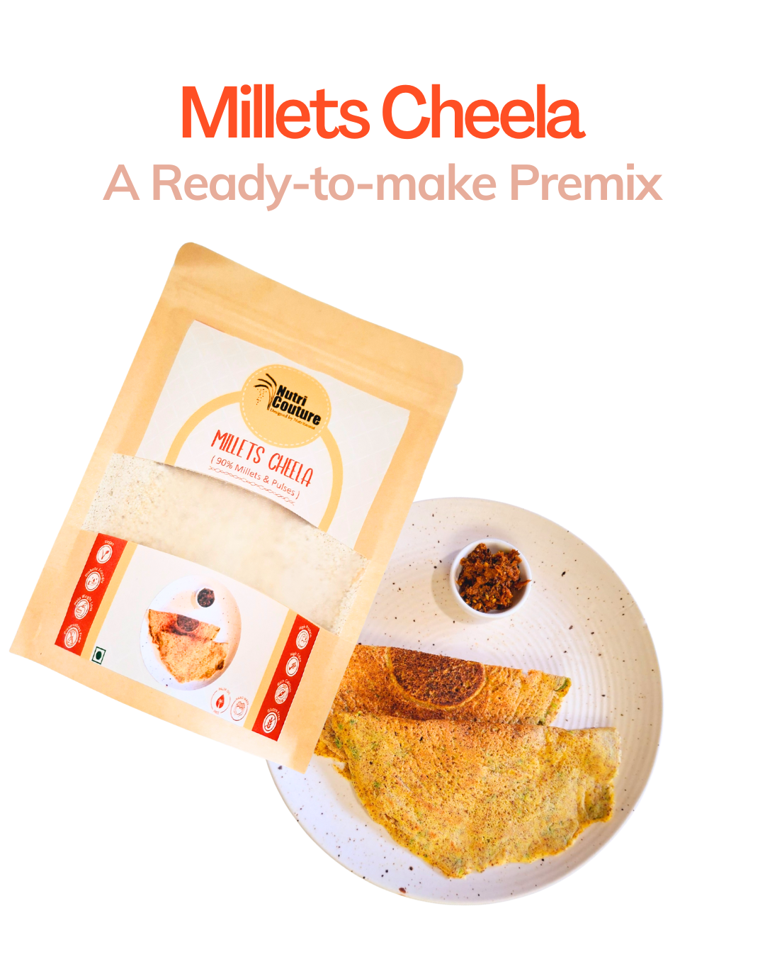 Nutri Couture Millets Cheela Mix (Ready to Cook Premix)