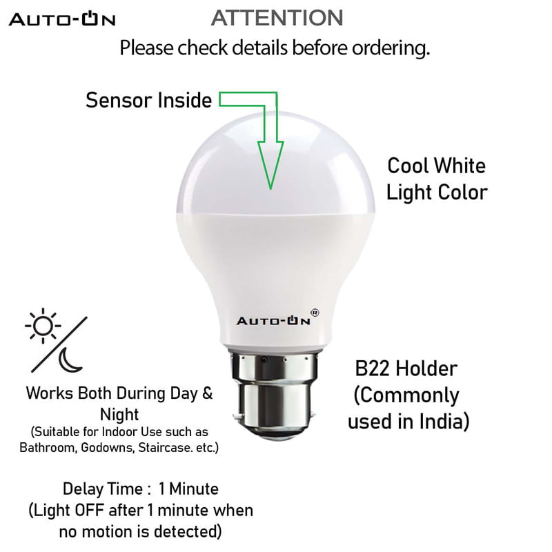Motion Sensor LED Bulb (9W)
