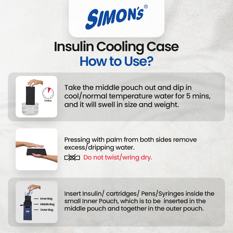 Insulin cooling case for diabetes patients, keep insulin cool travel pouch