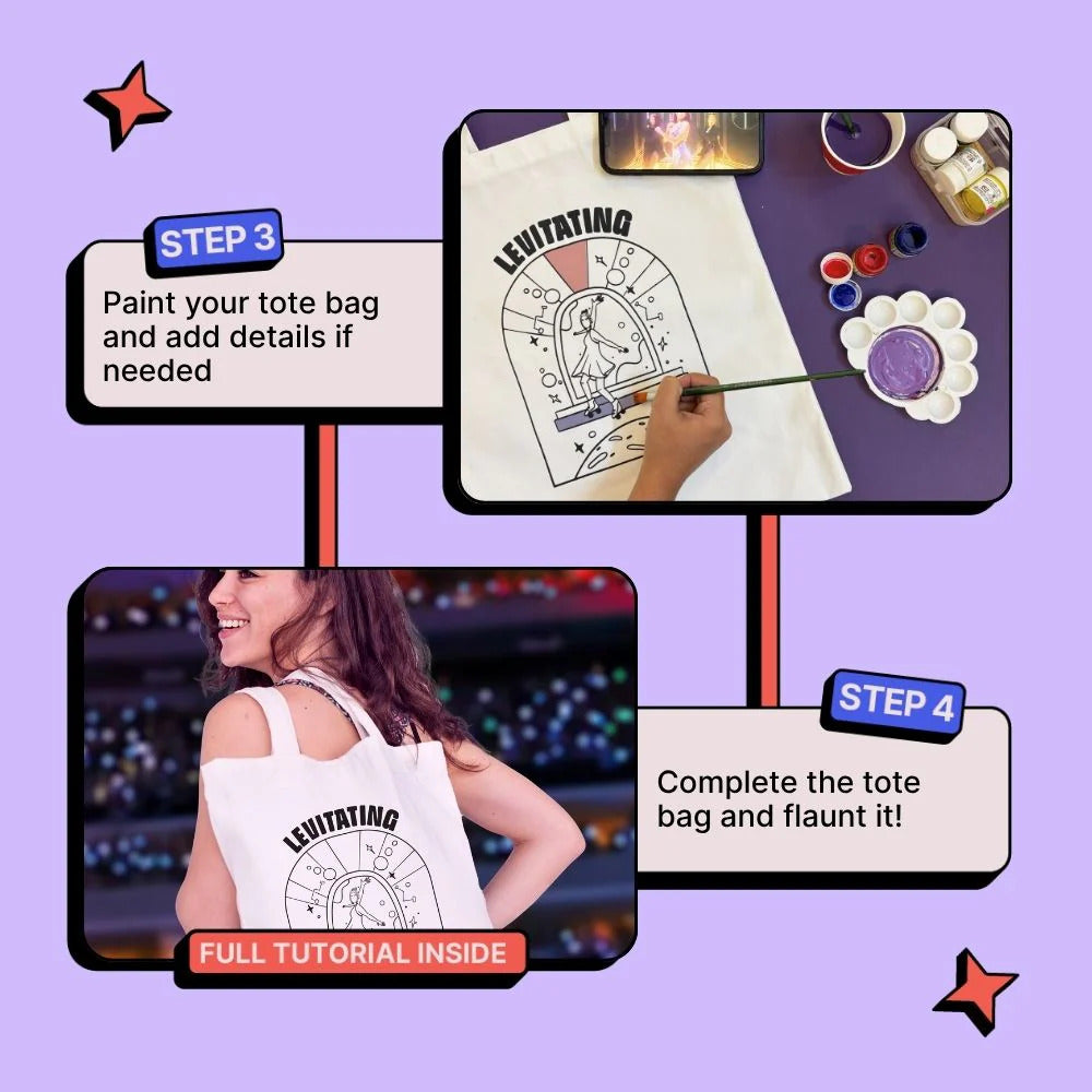 Kitsters DIY Tote Bag Painting Kit