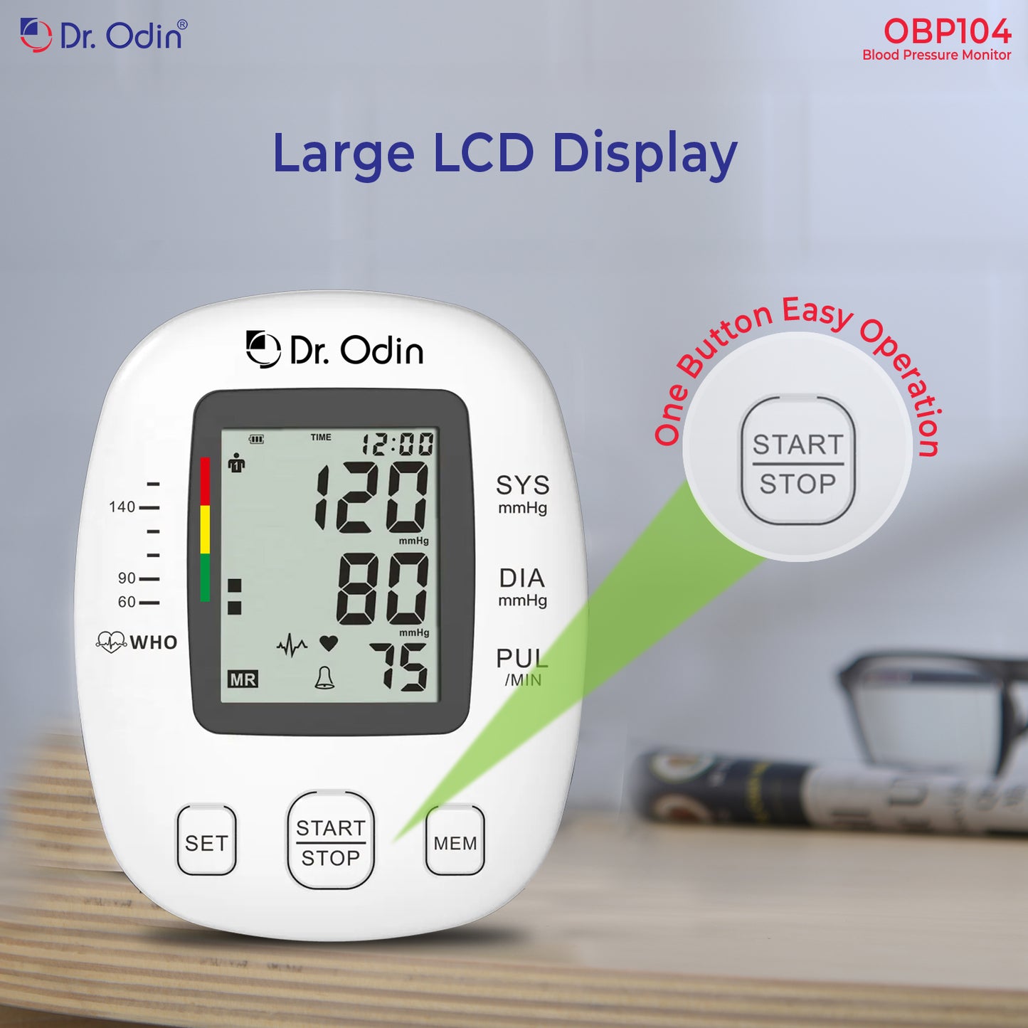 Dr. Odin OBP104 Pulse Mini Digital Blood Pressure Monitor