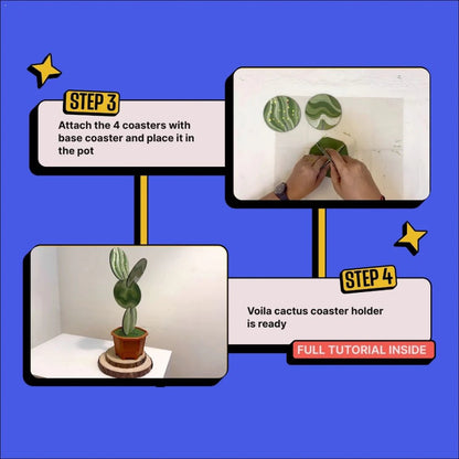 Kitsters DIY Cactus Coaster Holder Kit