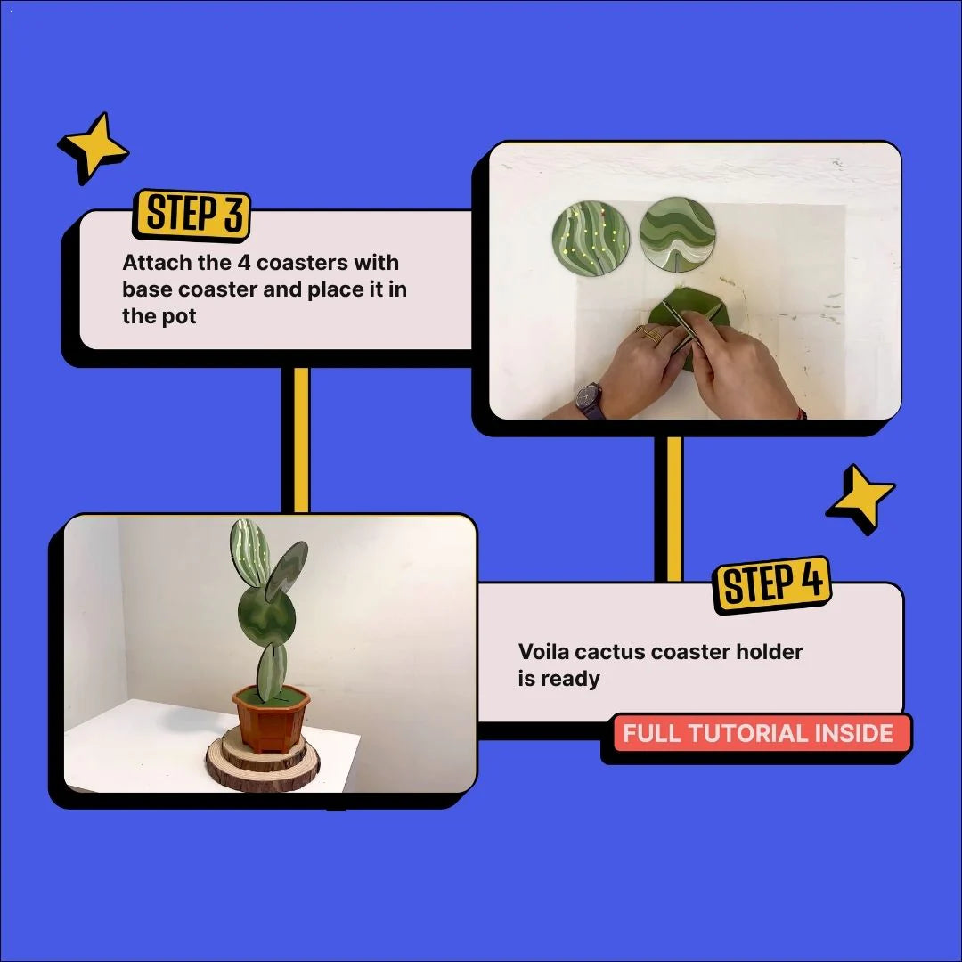 DIY Cactus Coaster Holder Kit