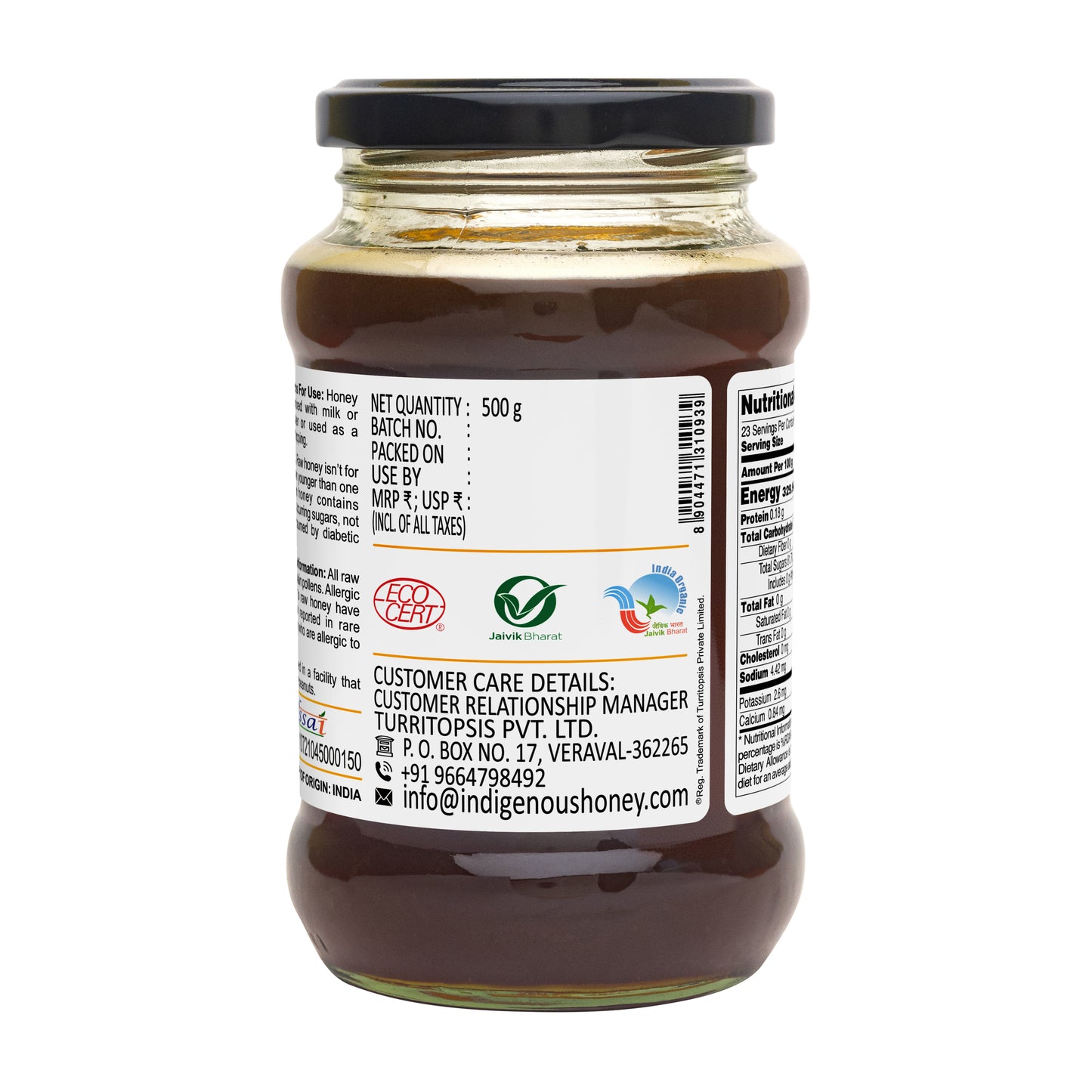 Indigenous Honey USDA Certified Organic Wild Honey