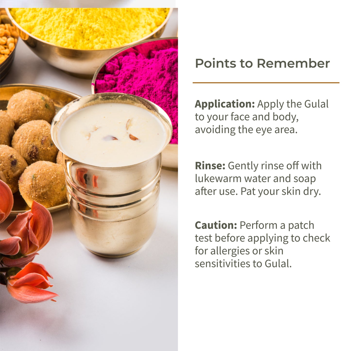 Ecotyl Natural Herbal Gulal | Floral Color & Skin Friendly | Set of 4 Colors (100g Each)