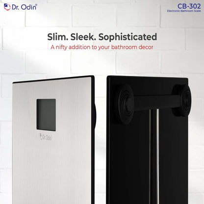 Dr. Odin CB-302 Weighing Scale- Bathroom Scale with LCD display & Auto-on technology (White)