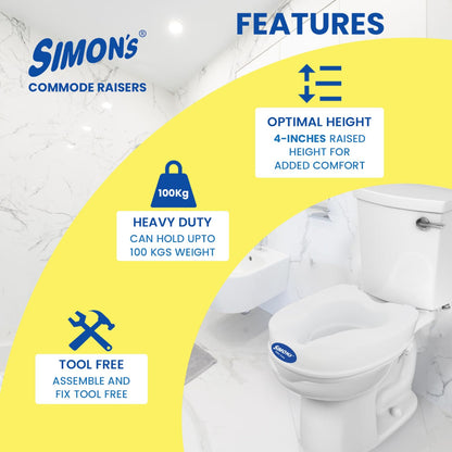 Simon's - Heavy-Duty Commode Seat Raiser