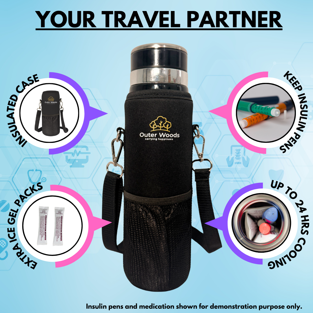 Outer Woods Insulin Cooler Bottle Case - Large (1000ml)