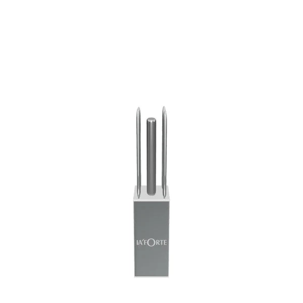 LA' FORTE Stainless Steel Knife set with Metal Block, 5-Pieces (Silver)