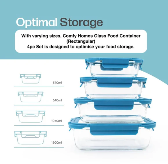Comfy Homes Collapsible Glass Container Set